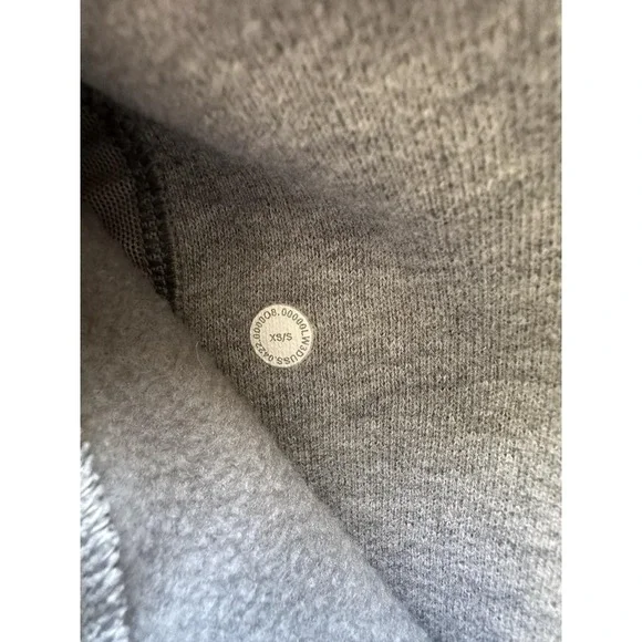 Lululemon Scuba Oversized Hoodie Womens Small Grey 1/2 Zip Pullover Thumbholes - Picture 3 of 6